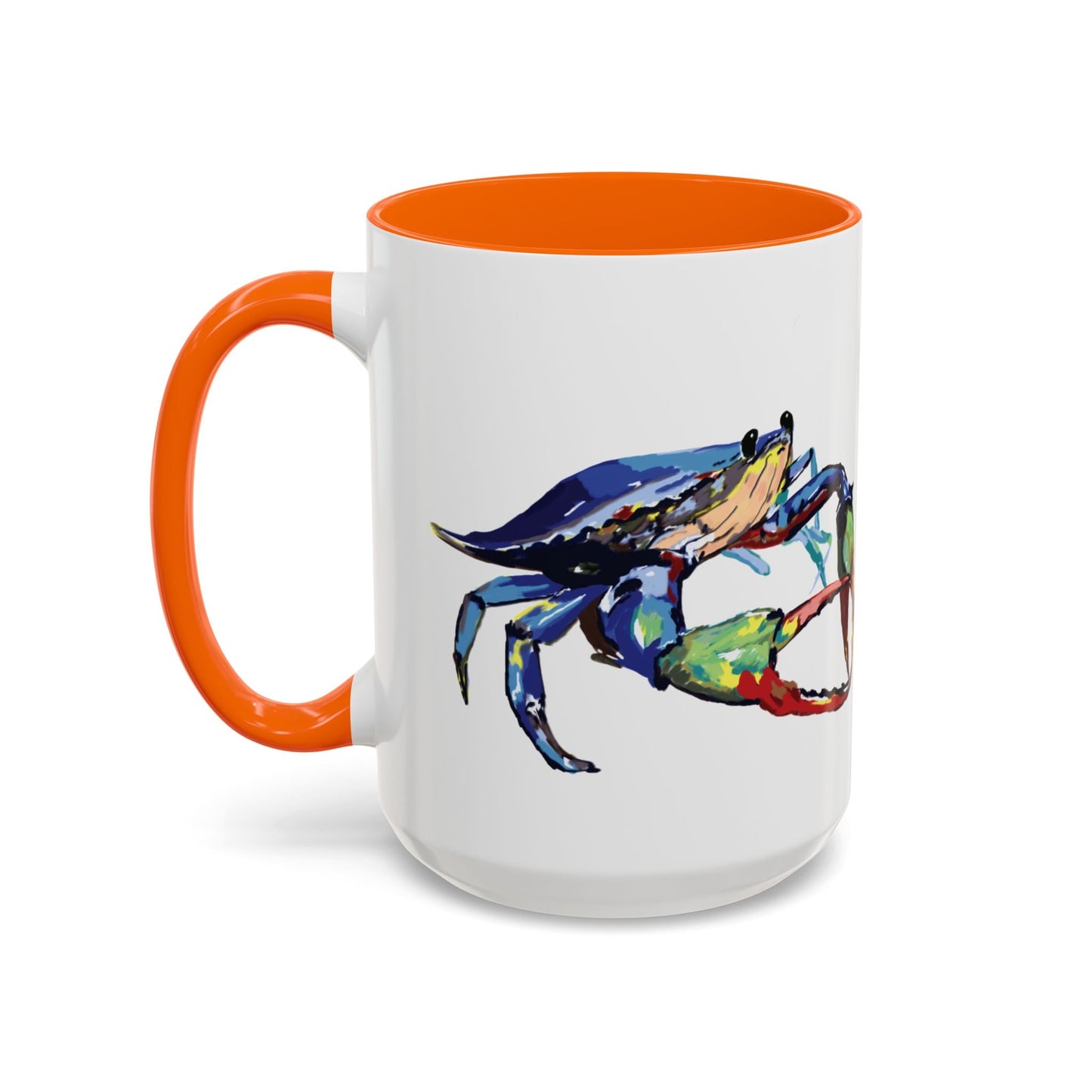 Vibrant Crab Two Tone Ceramic Mug - 11 oz & 15 oz - Blue Cava