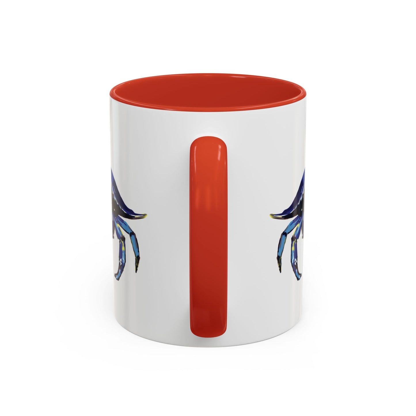 Vibrant Crab Two Tone Ceramic Mug - 11 oz & 15 oz - Blue Cava