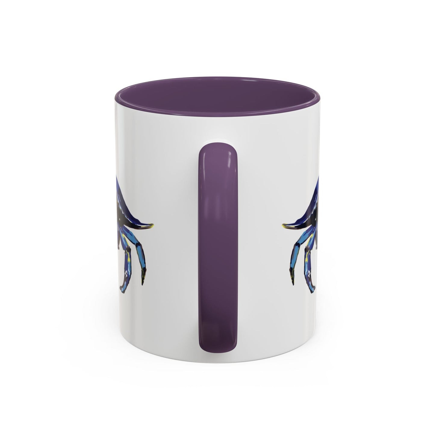 Vibrant Crab Two Tone Ceramic Mug - 11 oz & 15 oz - Blue Cava