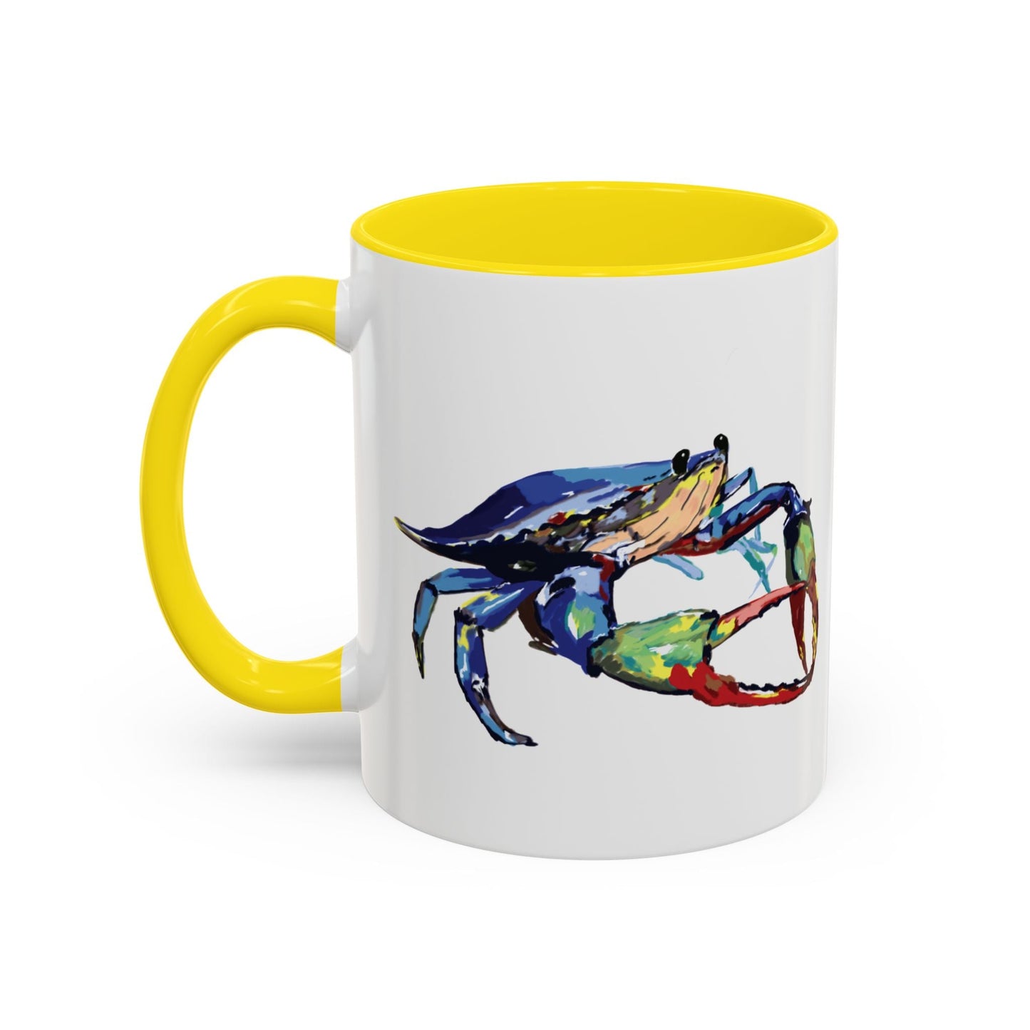 Vibrant Crab Two Tone Ceramic Mug - 11 oz & 15 oz - Blue Cava