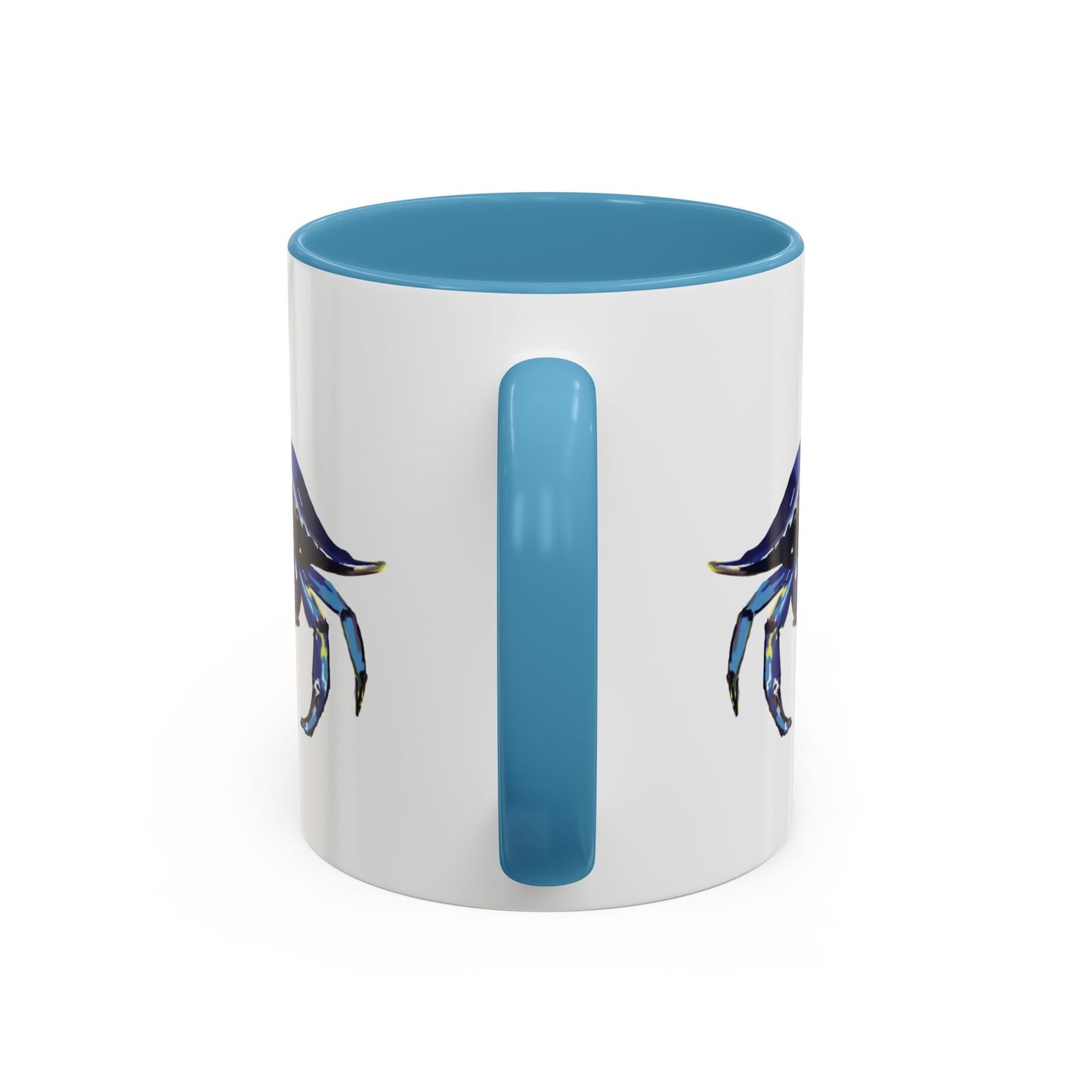 Vibrant Crab Two Tone Ceramic Mug - 11 oz & 15 oz - Blue Cava