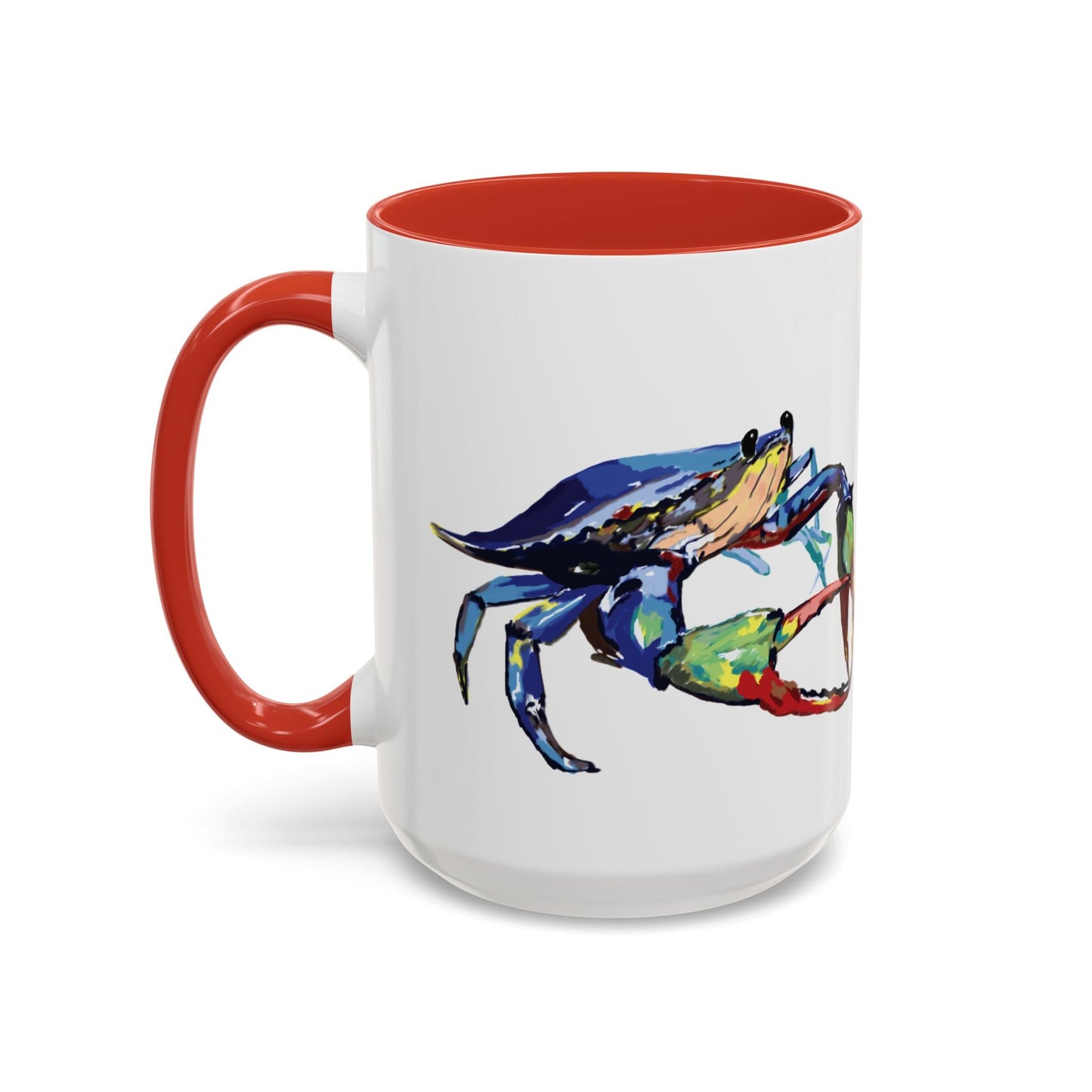 Vibrant Crab Two Tone Ceramic Mug - 11 oz & 15 oz - Blue Cava