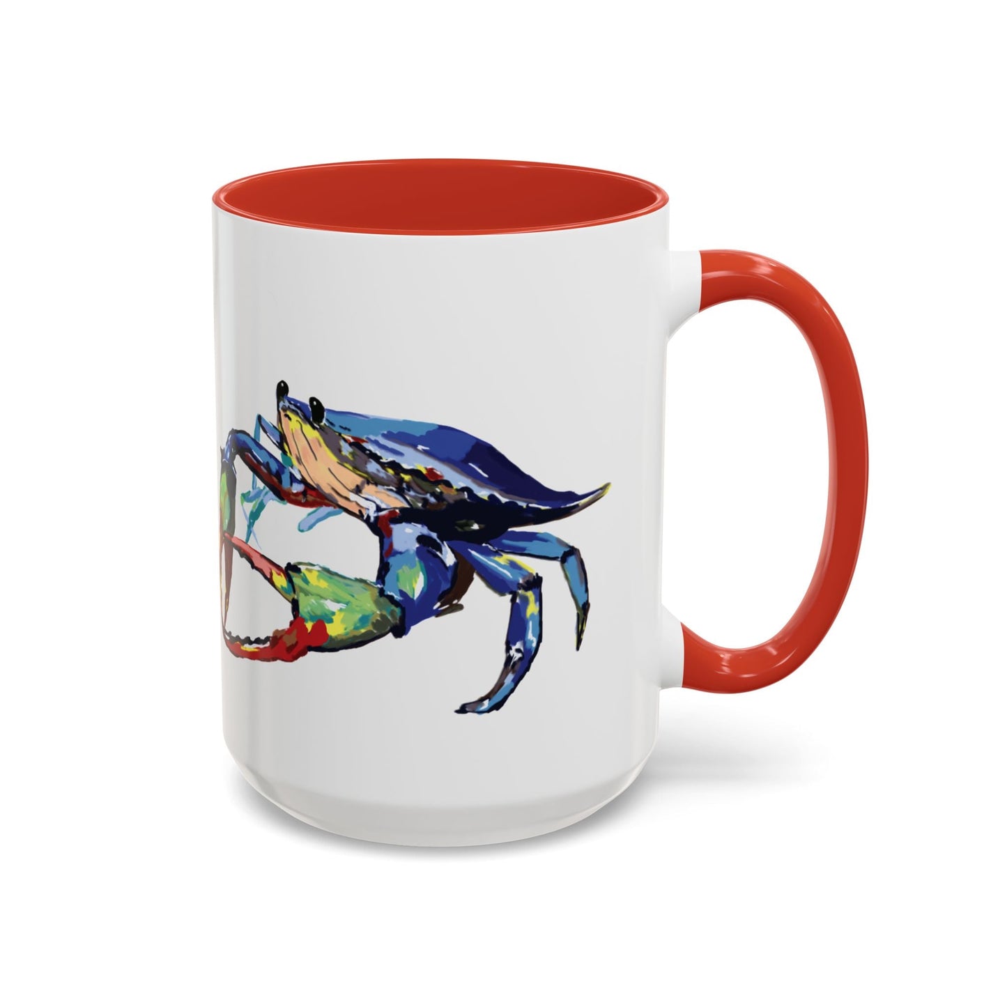 Vibrant Crab Two Tone Ceramic Mug - 11 oz & 15 oz - Blue Cava