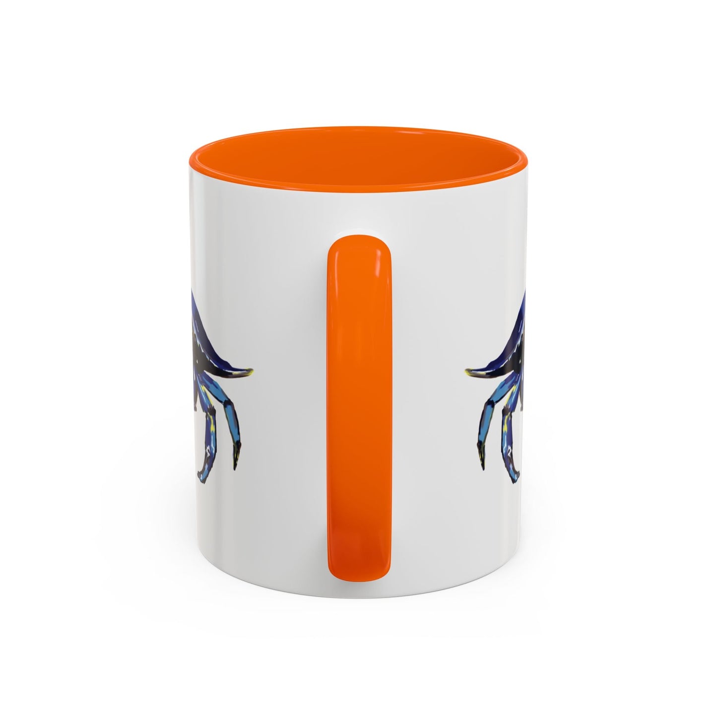 Vibrant Crab Two Tone Ceramic Mug - 11 oz & 15 oz - Blue Cava