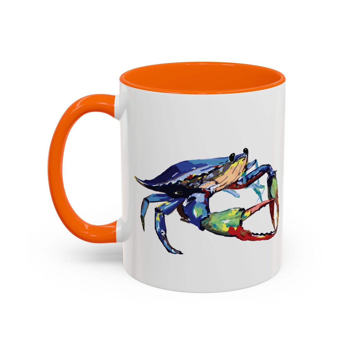 Vibrant Crab Two Tone Ceramic Mug - 11 oz & 15 oz - Blue Cava