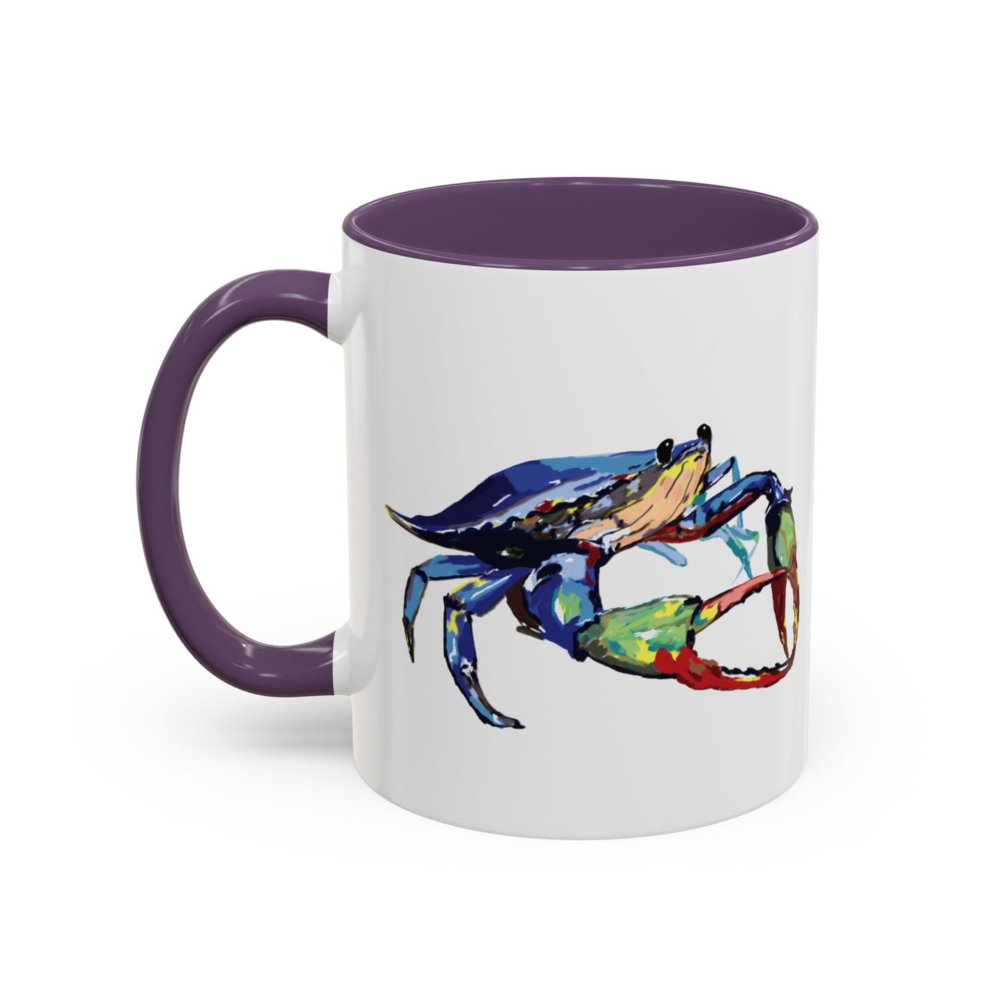 Vibrant Crab Two Tone Ceramic Mug - 11 oz & 15 oz - Blue Cava