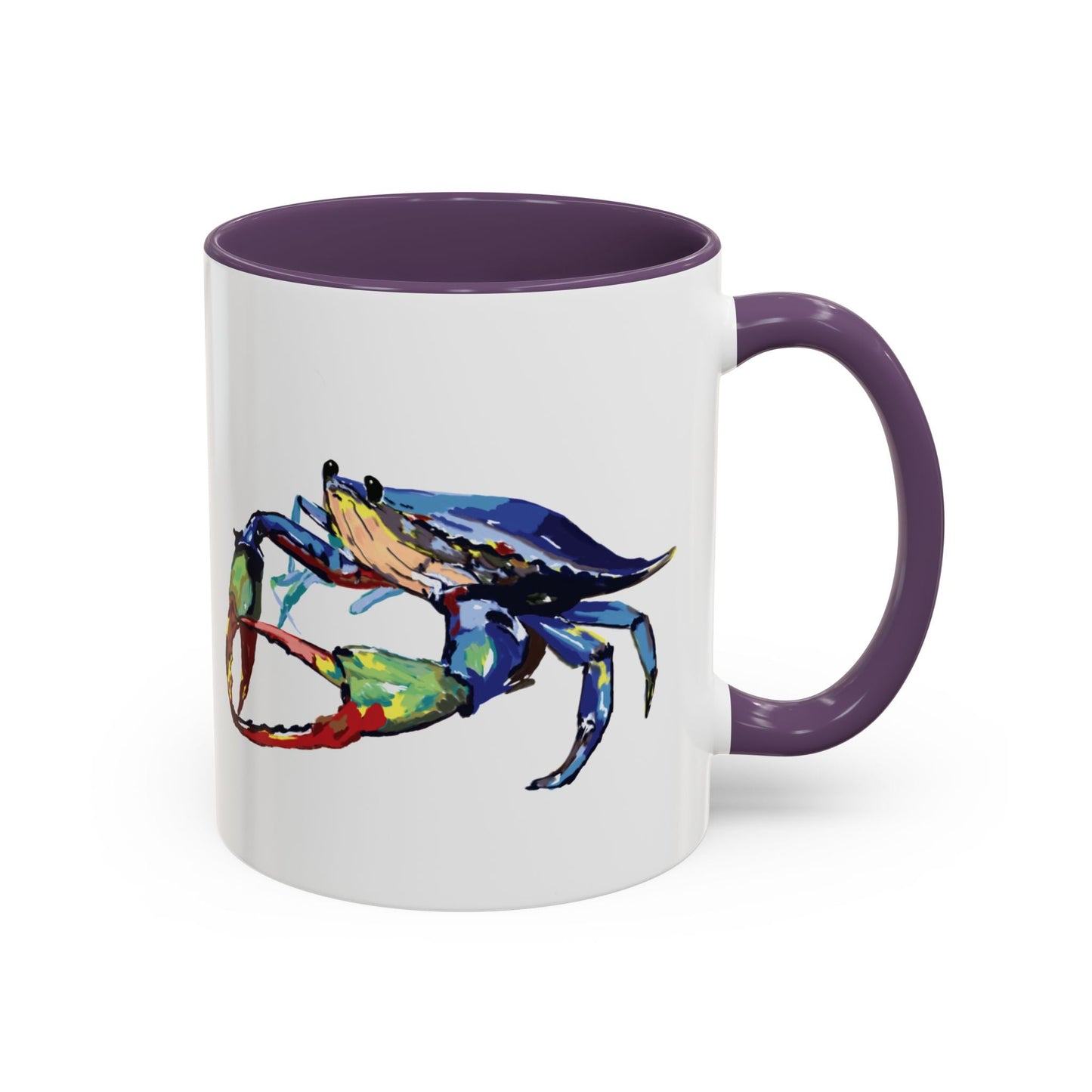 Vibrant Crab Two Tone Ceramic Mug - 11 oz & 15 oz - Blue Cava