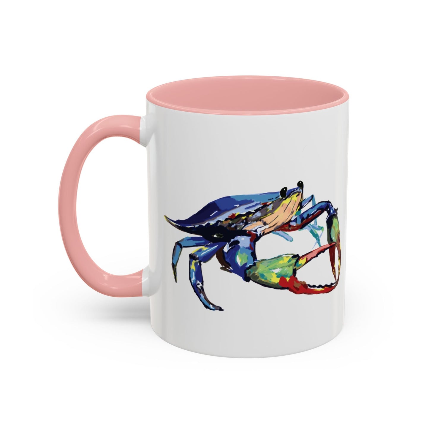 Vibrant Crab Two Tone Ceramic Mug - 11 oz & 15 oz - Blue Cava