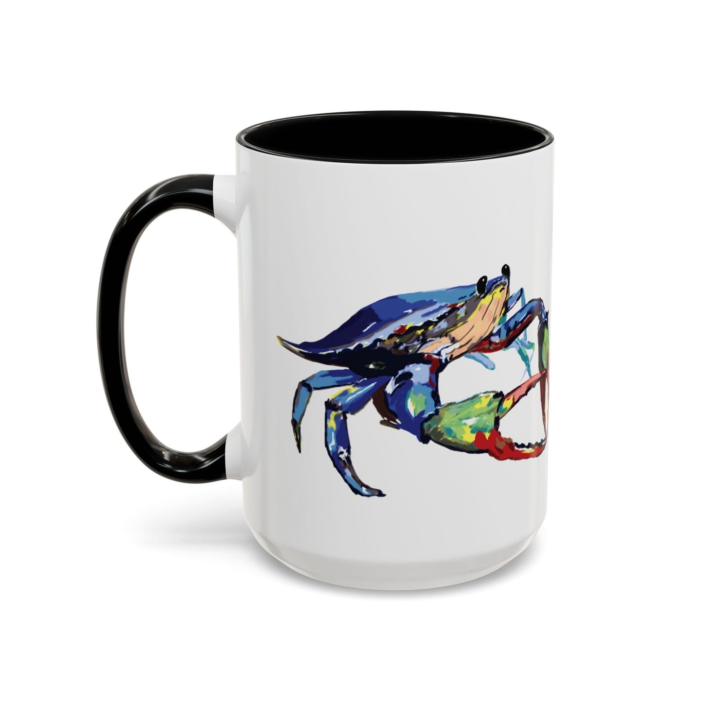 Vibrant Crab Two Tone Ceramic Mug - 11 oz & 15 oz - Blue Cava