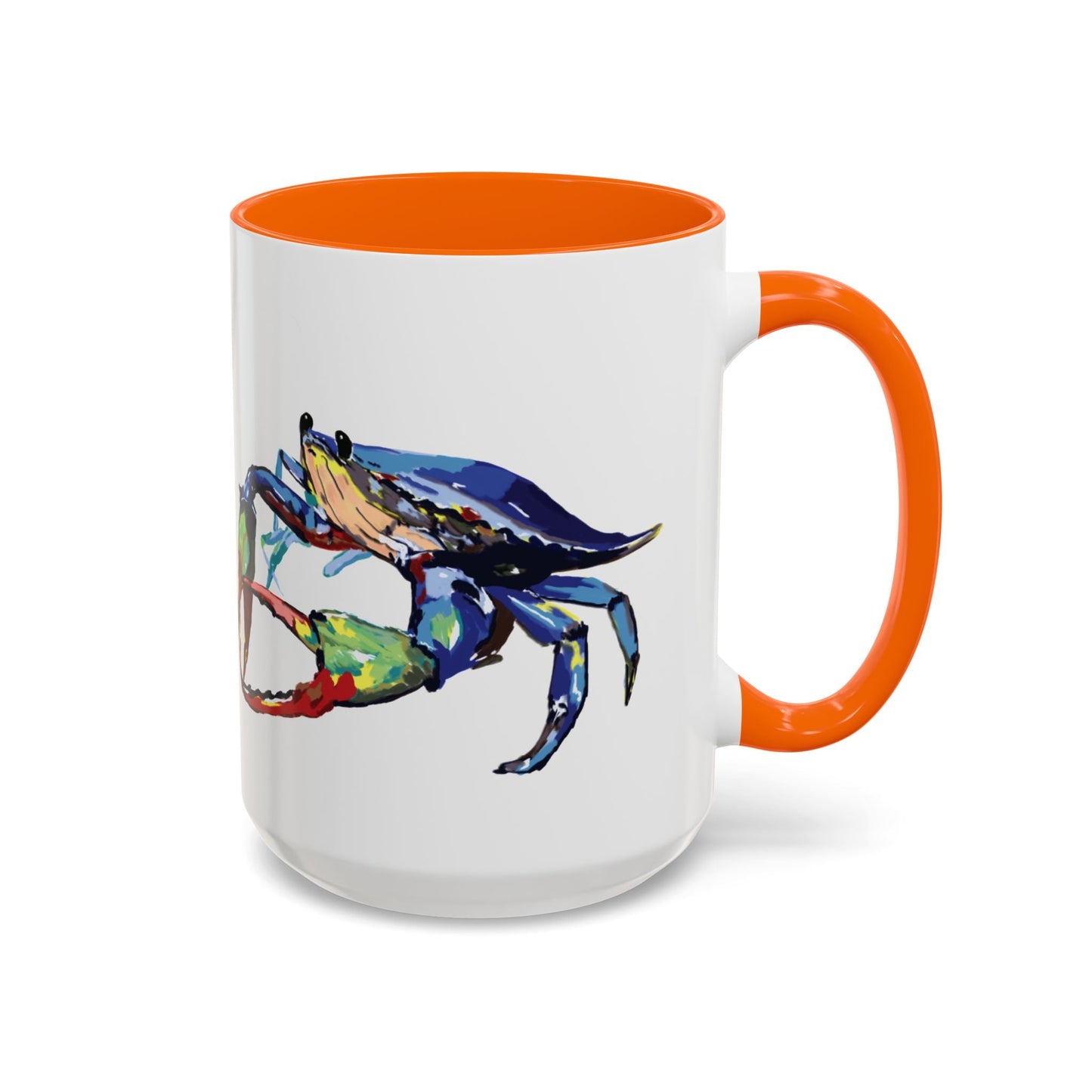 Vibrant Crab Two Tone Ceramic Mug - 11 oz & 15 oz - Blue Cava