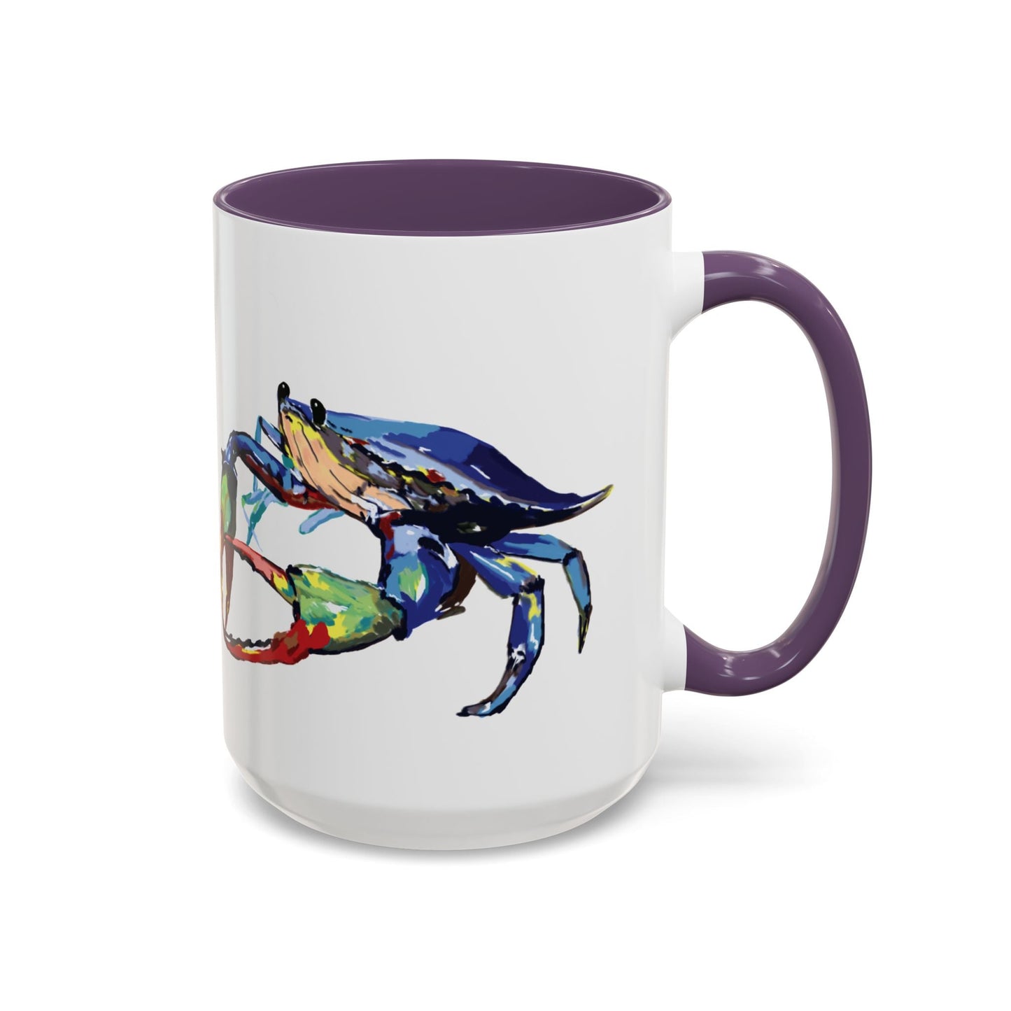 Vibrant Crab Two Tone Ceramic Mug - 11 oz & 15 oz - Blue Cava