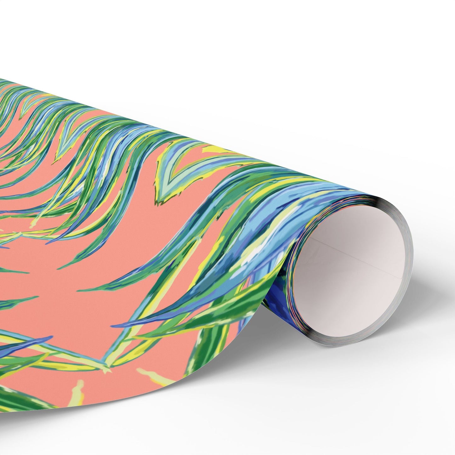 Vibrant Floral Wrapping Paper - Eco - Friendly Gift Wrap - Blue Cava