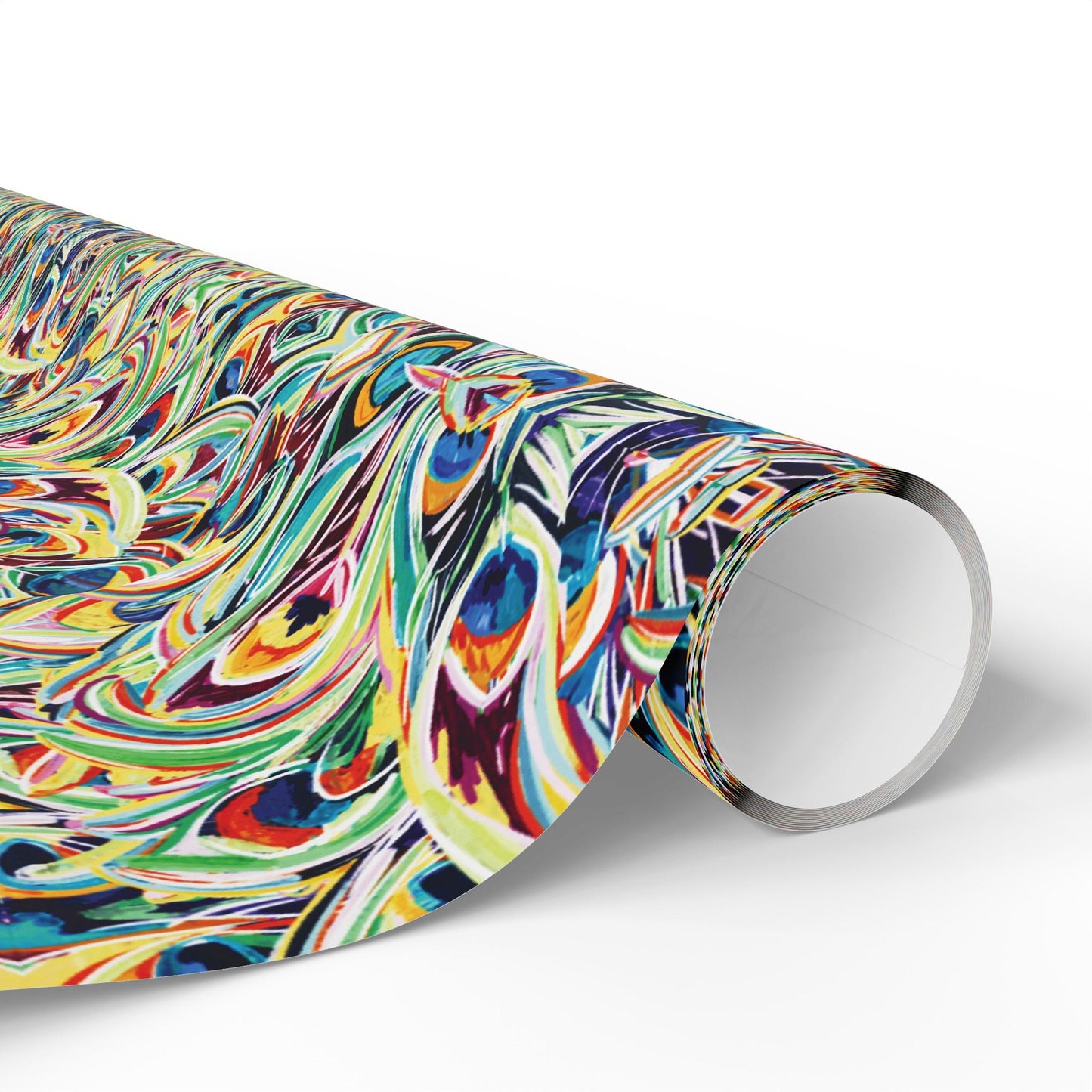 Vibrant Peacock Fiesta Decorative Wrapping Paper - Eco - Friendly Paper - Blue Cava