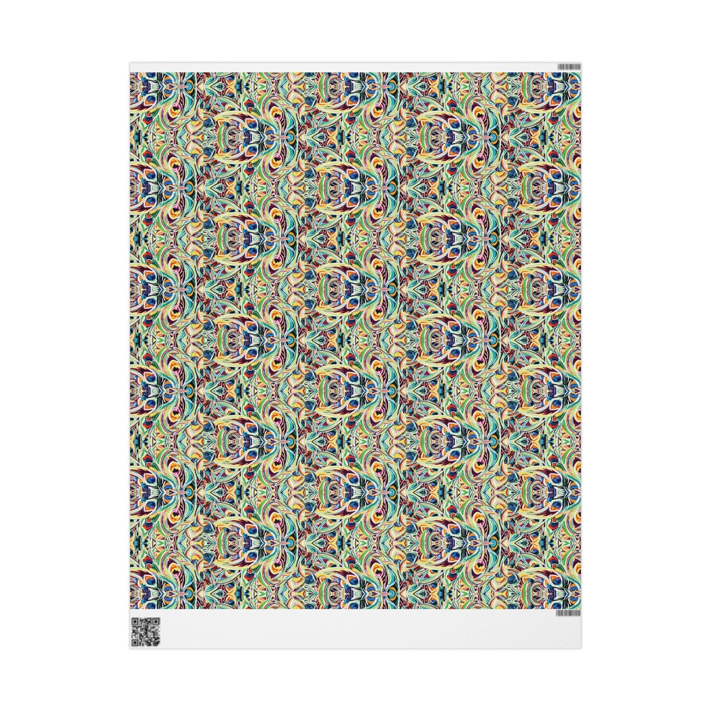 Vibrant Peacock Fiesta Decorative Wrapping Paper - Eco - Friendly Paper - Blue Cava