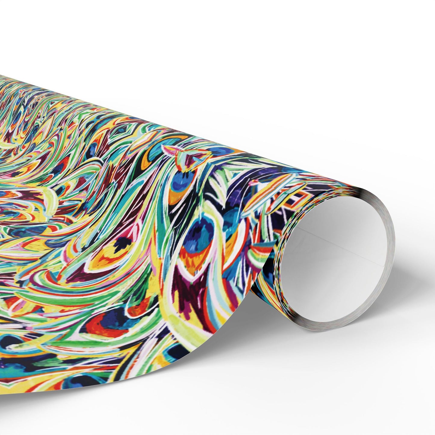 Vibrant Peacock Fiesta Decorative Wrapping Paper - Eco - Friendly Paper - Blue Cava