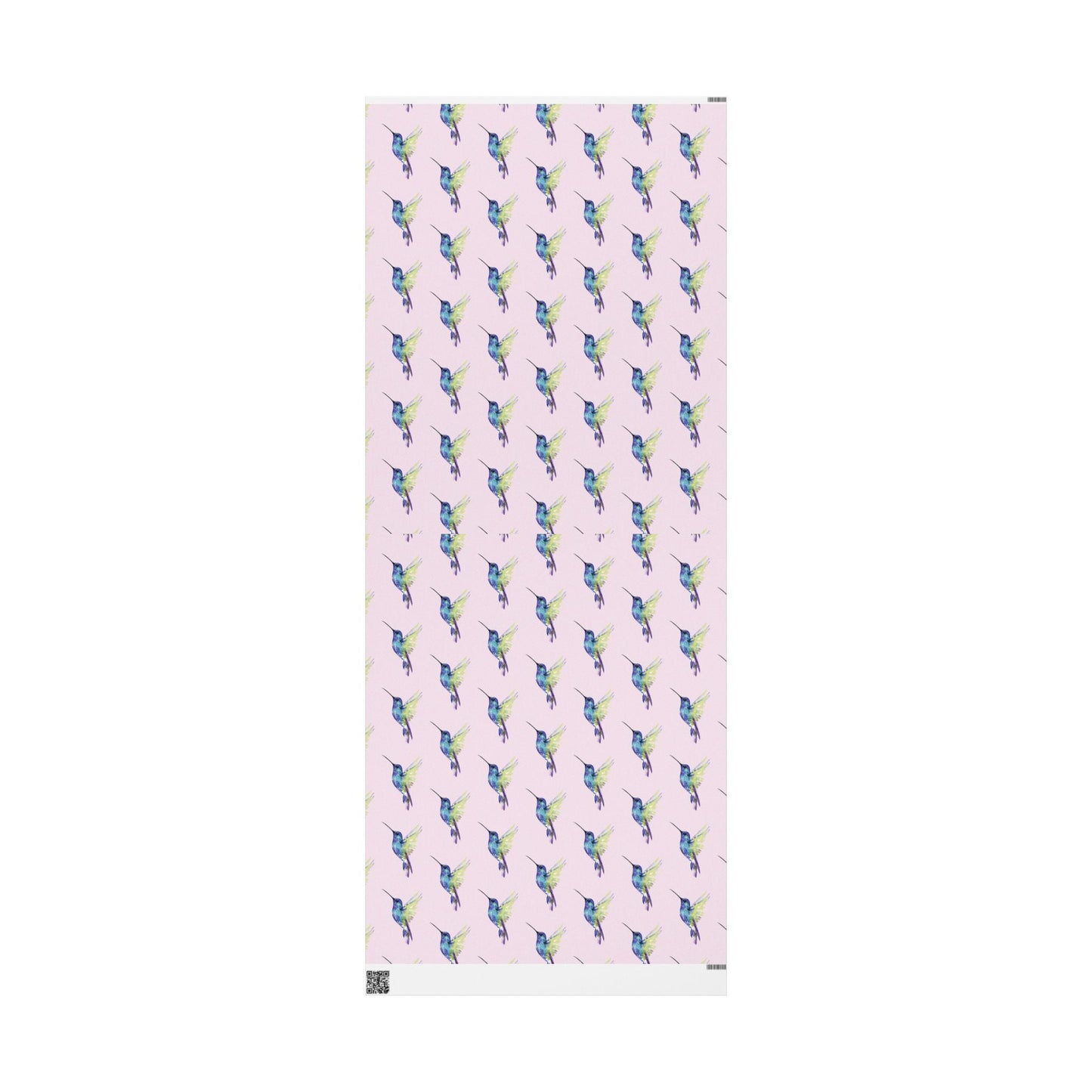 Whimsical Hummingbird Wrapping Paper | Eco - Friendly Wrap - Blue Cava