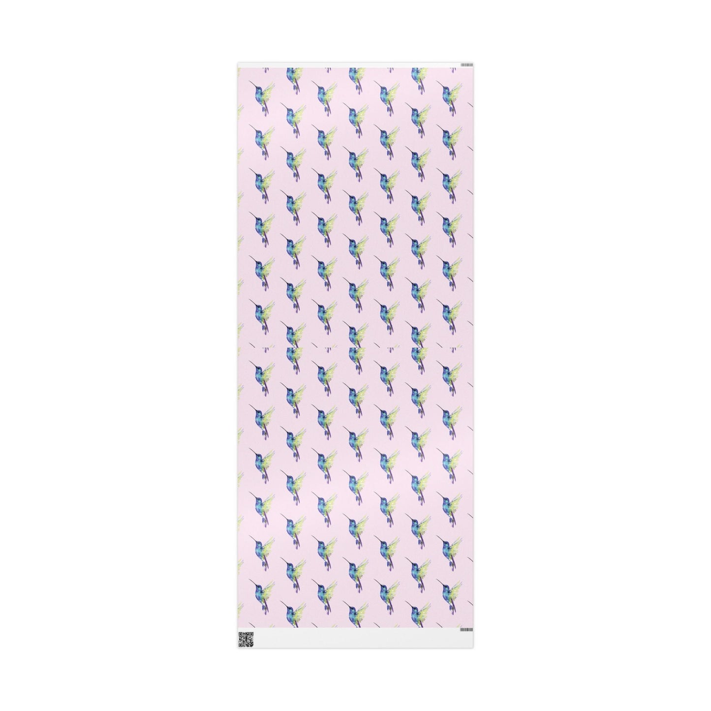 Whimsical Hummingbird Wrapping Paper | Eco - Friendly Wrap - Blue Cava