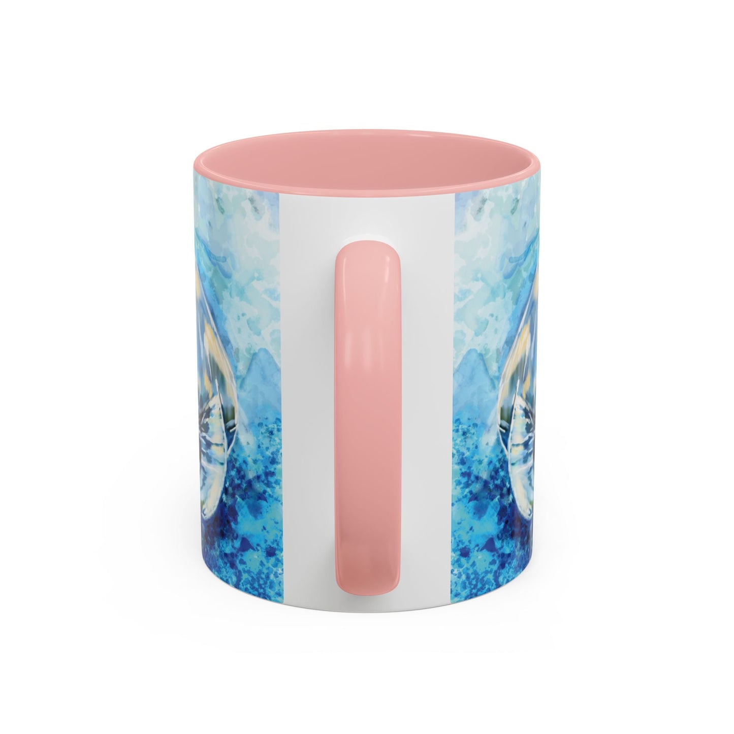 Whimsical Manatee Ceramic Two Tone Mug - 11 oz & 15 oz - Blue Cava
