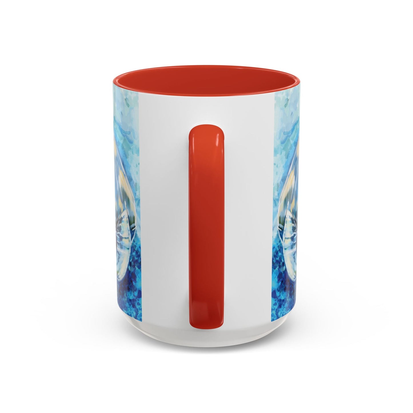 Whimsical Manatee Ceramic Two Tone Mug - 11 oz & 15 oz - Blue Cava