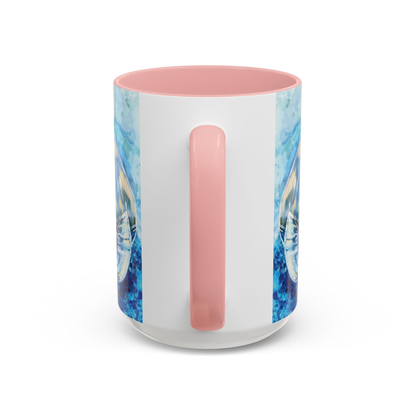 Whimsical Manatee Ceramic Two Tone Mug - 11 oz & 15 oz - Blue Cava