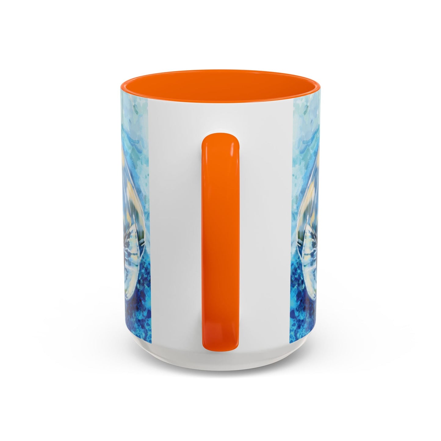 Whimsical Manatee Ceramic Two Tone Mug - 11 oz & 15 oz - Blue Cava