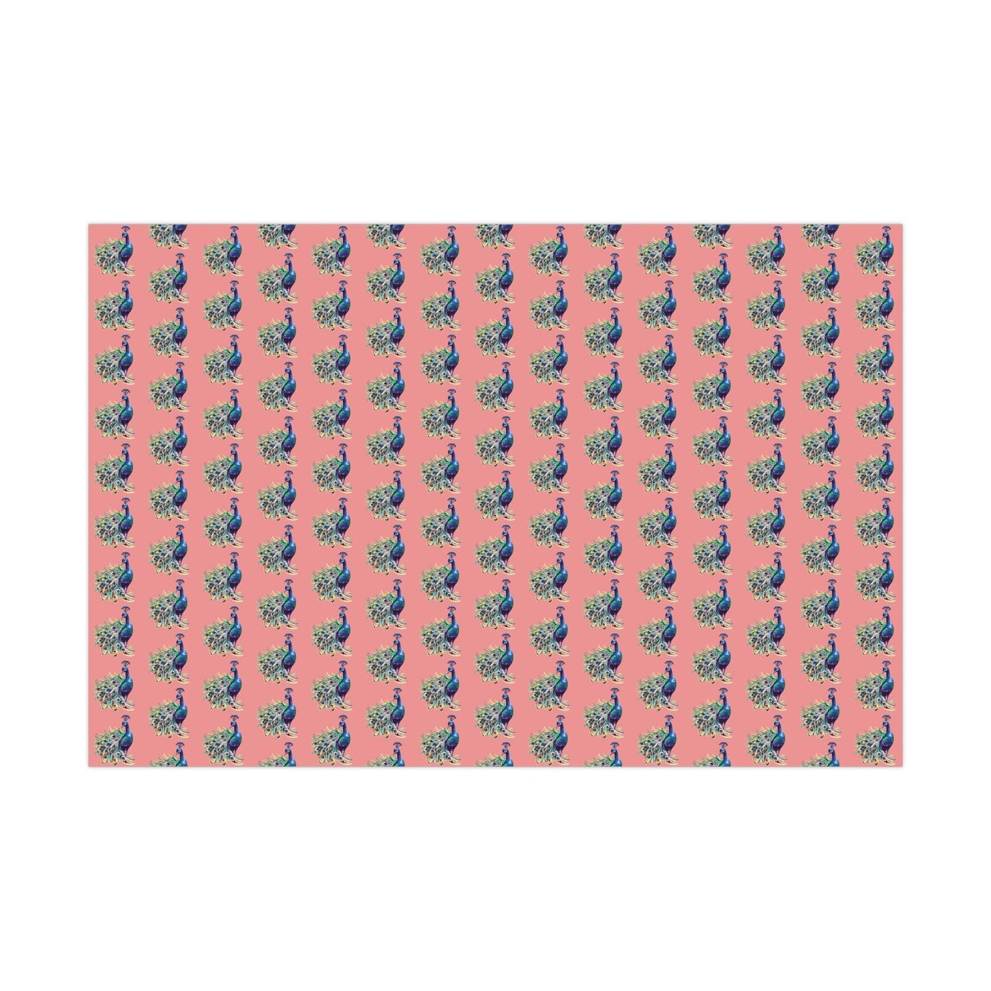 Whimsical Peacock Gift Wrap Papers - Vibrant Floral Design for All Occasions - Blue Cava