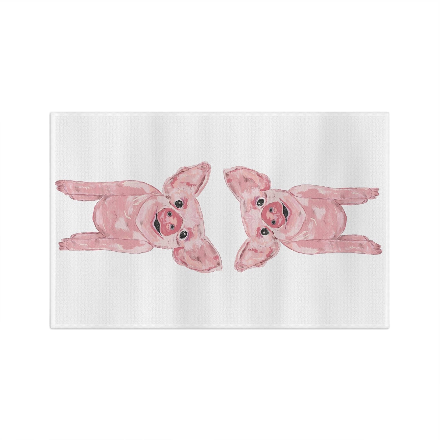 Wilbur The Pig Microfiber Waffle Towel - Blue Cava