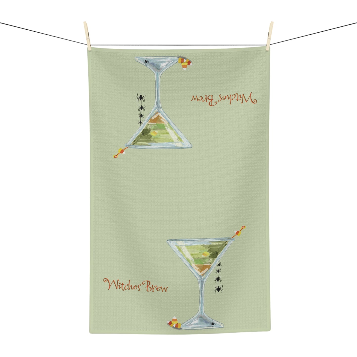 Witches Brew Microfiber Waffle Towel - Blue Cava