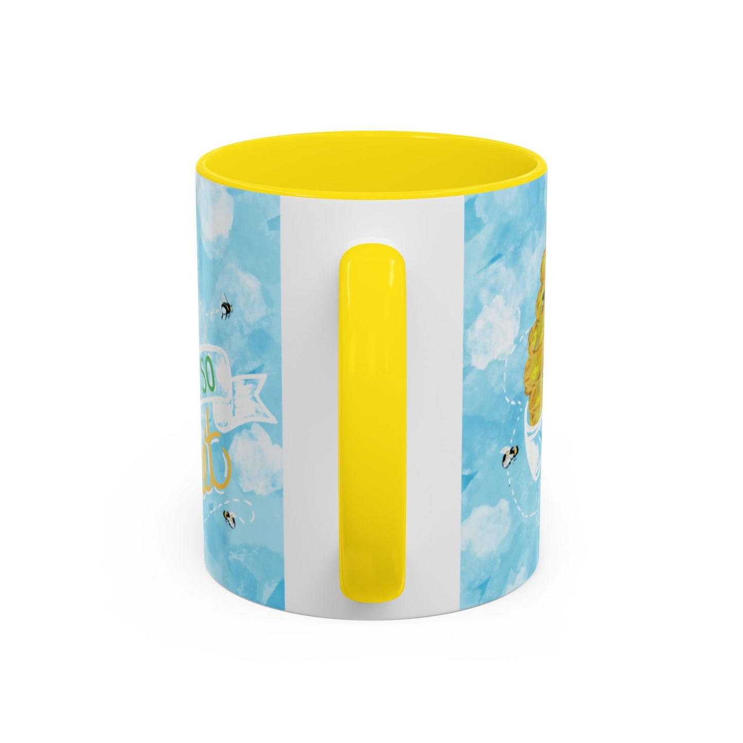 You Are So Sweet Bee Two Tone Ceramic Mug - 11 oz & 15 oz - Blue Cava