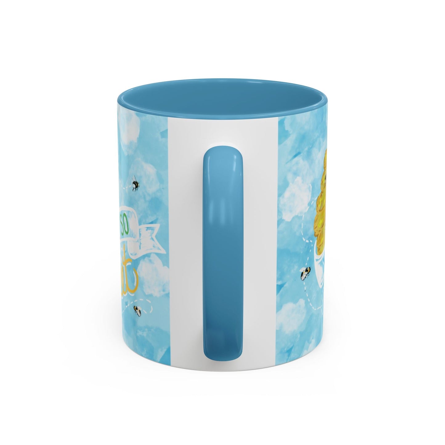 You Are So Sweet Bee Two Tone Ceramic Mug - 11 oz & 15 oz - Blue Cava
