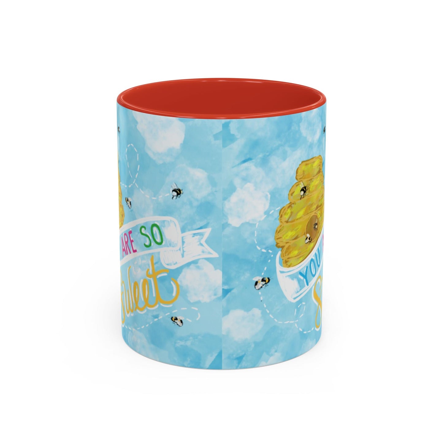 You Are So Sweet Bee Two Tone Ceramic Mug - 11 oz & 15 oz - Blue Cava