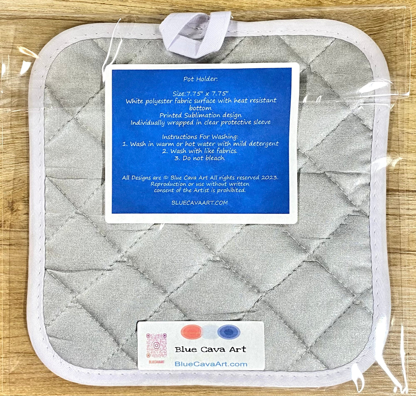 Angel Fish Pot Holder - Blue Cava
