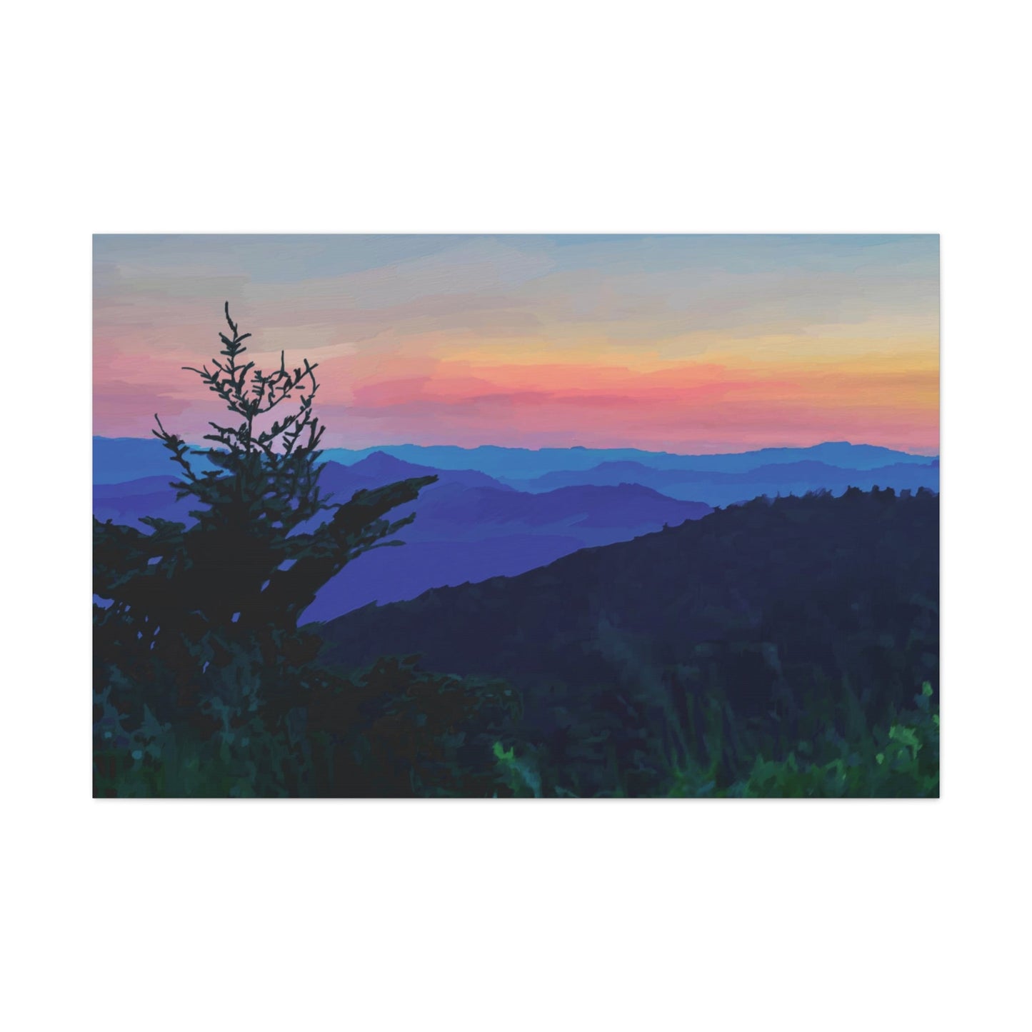 Asheville NC Canvas Gallery Wraps - Blue Cava
