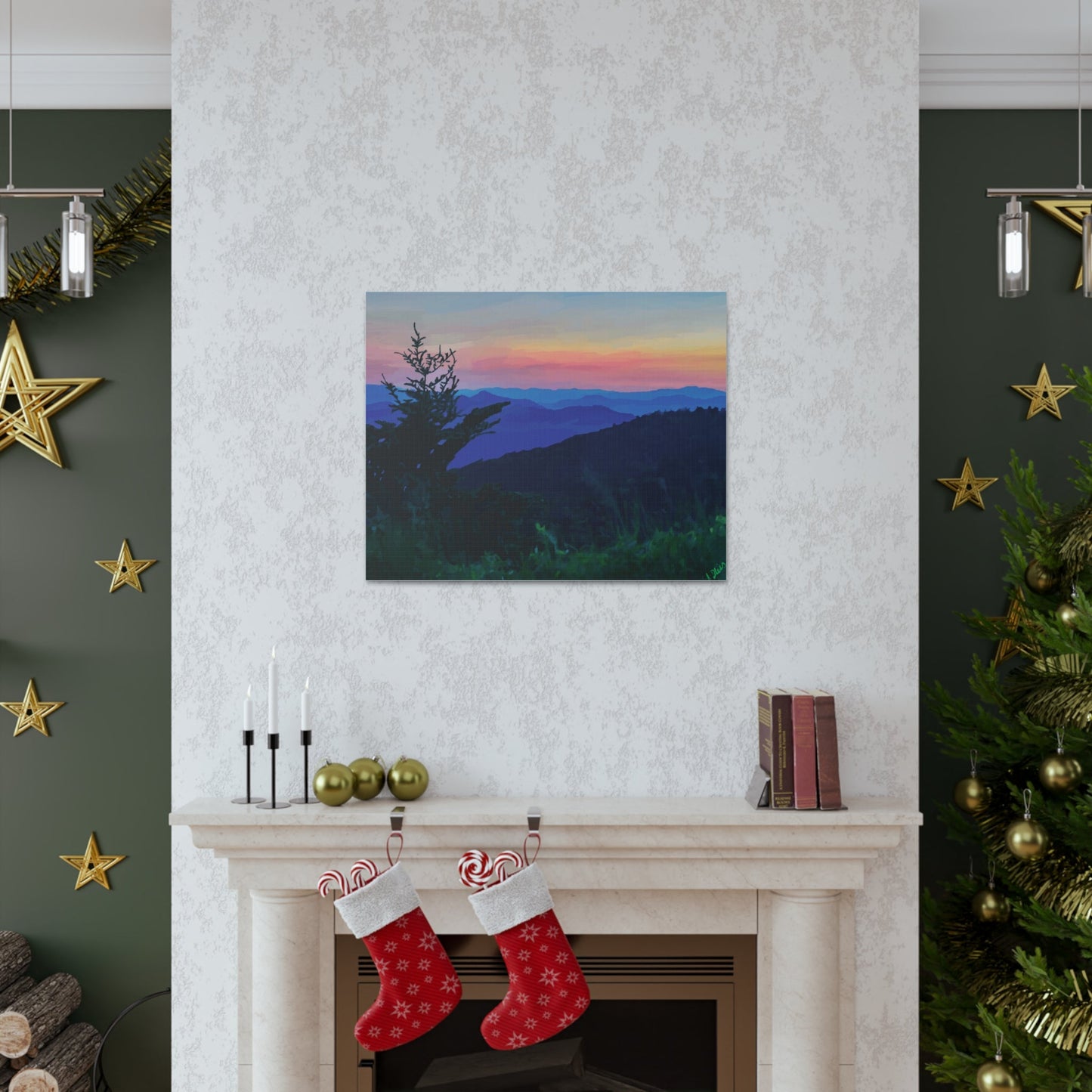 Asheville NC Canvas Gallery Wraps - Blue Cava