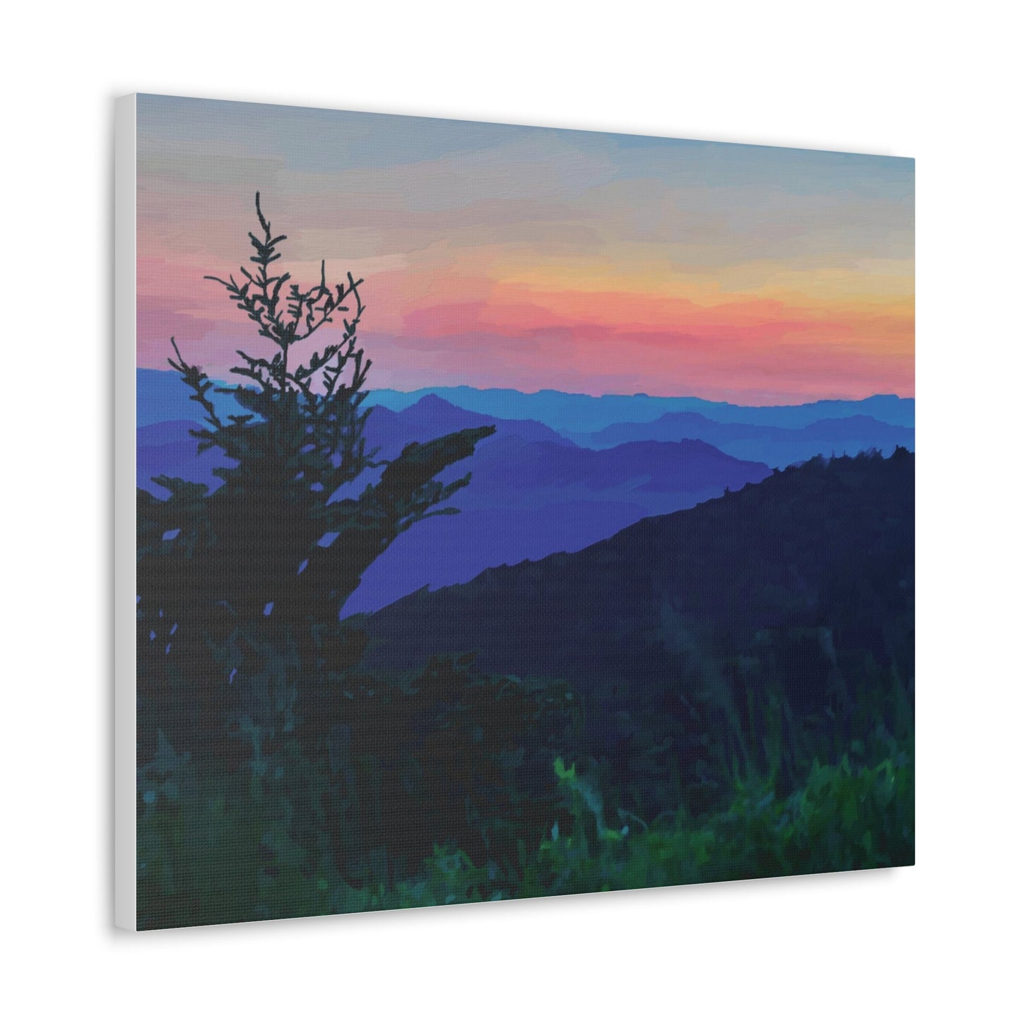 Asheville NC Canvas Gallery Wraps - Blue Cava