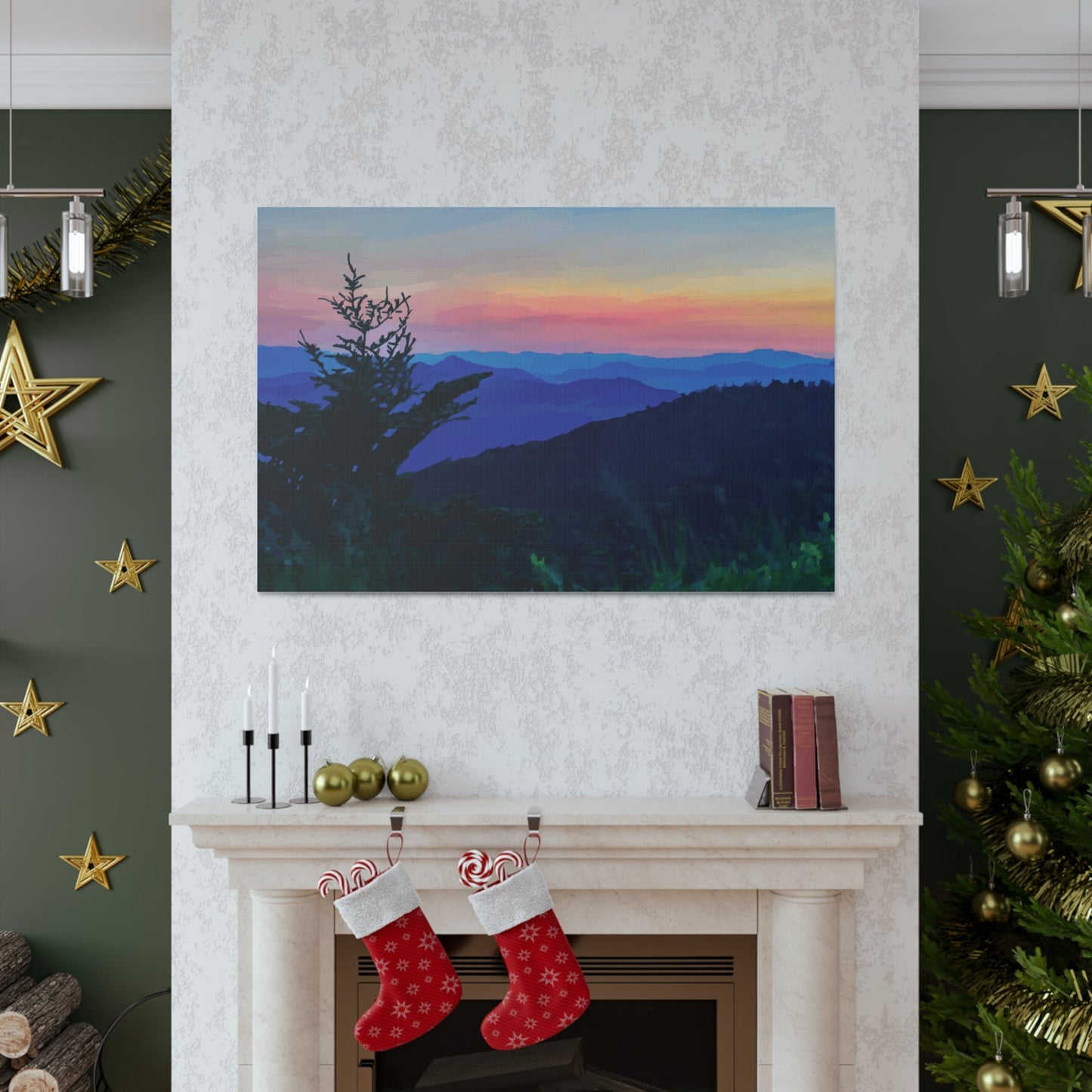 Asheville NC Canvas Gallery Wraps - Blue Cava
