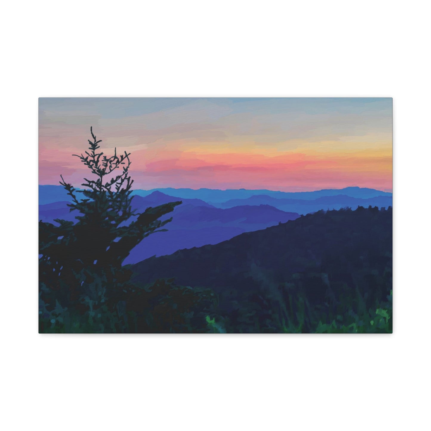 Asheville NC Canvas Gallery Wraps - Blue Cava
