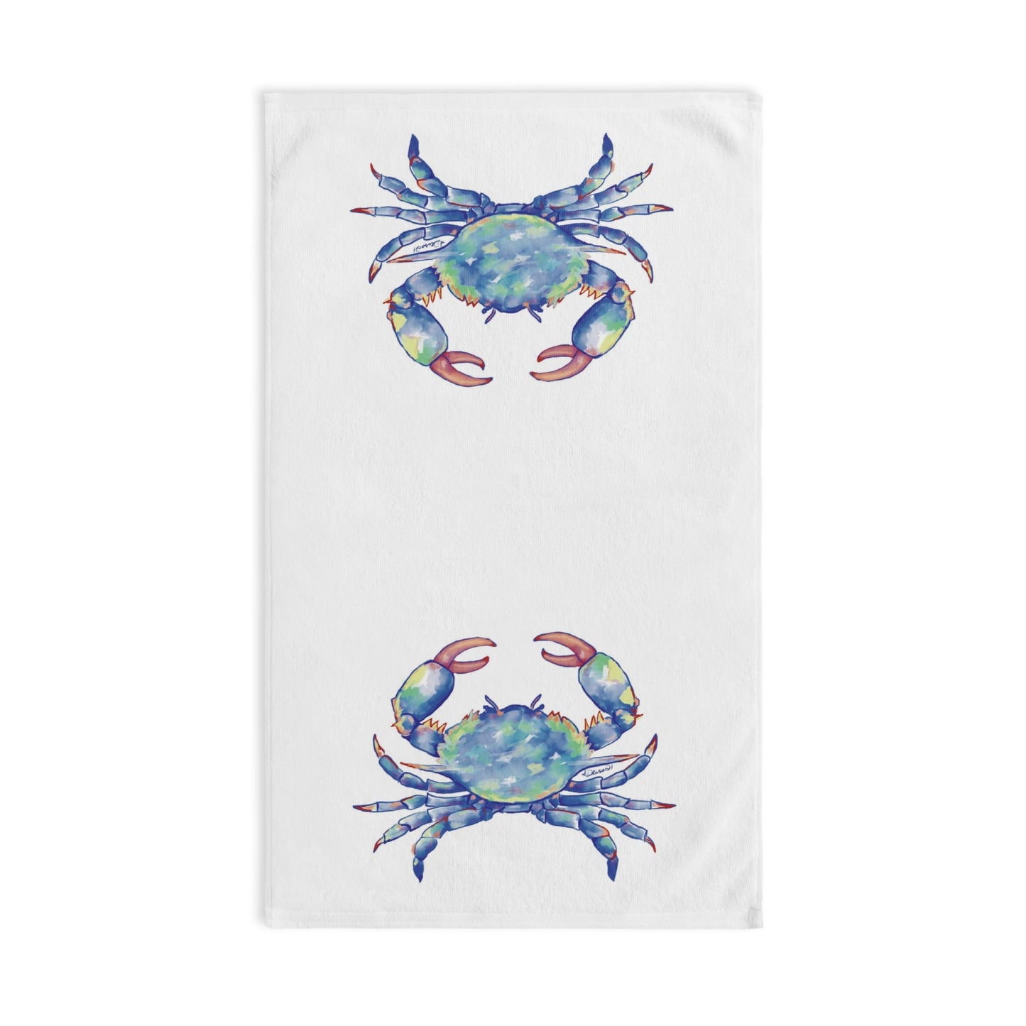 Blue Crab Hand Towel (Poly/Cotton) - Blue Cava