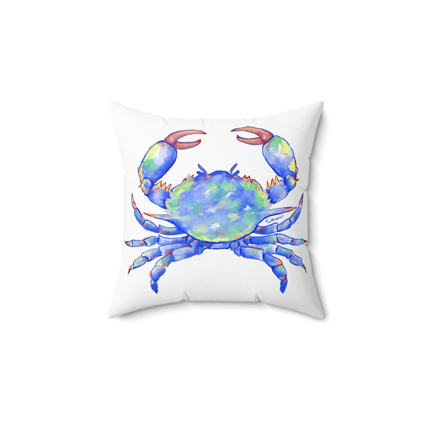 Blue Crab Pillow - Blue Cava
