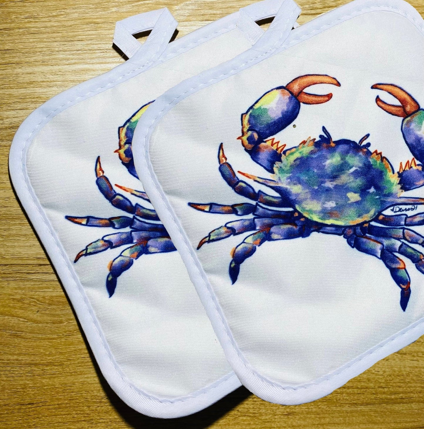 Blue Crab Pot Holder - Blue Cava