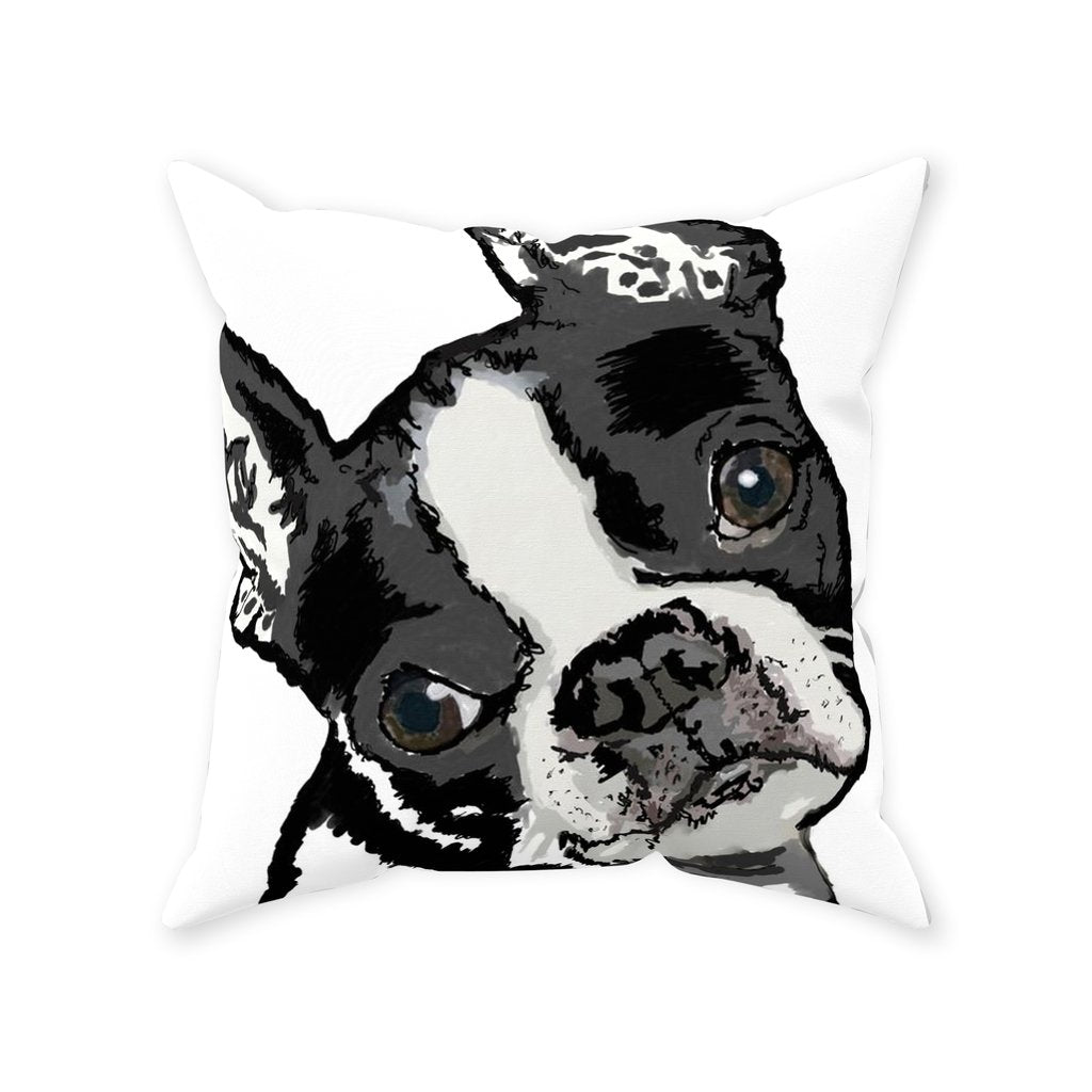 “Bugsy” Dog Throw Pillows - Blue Cava