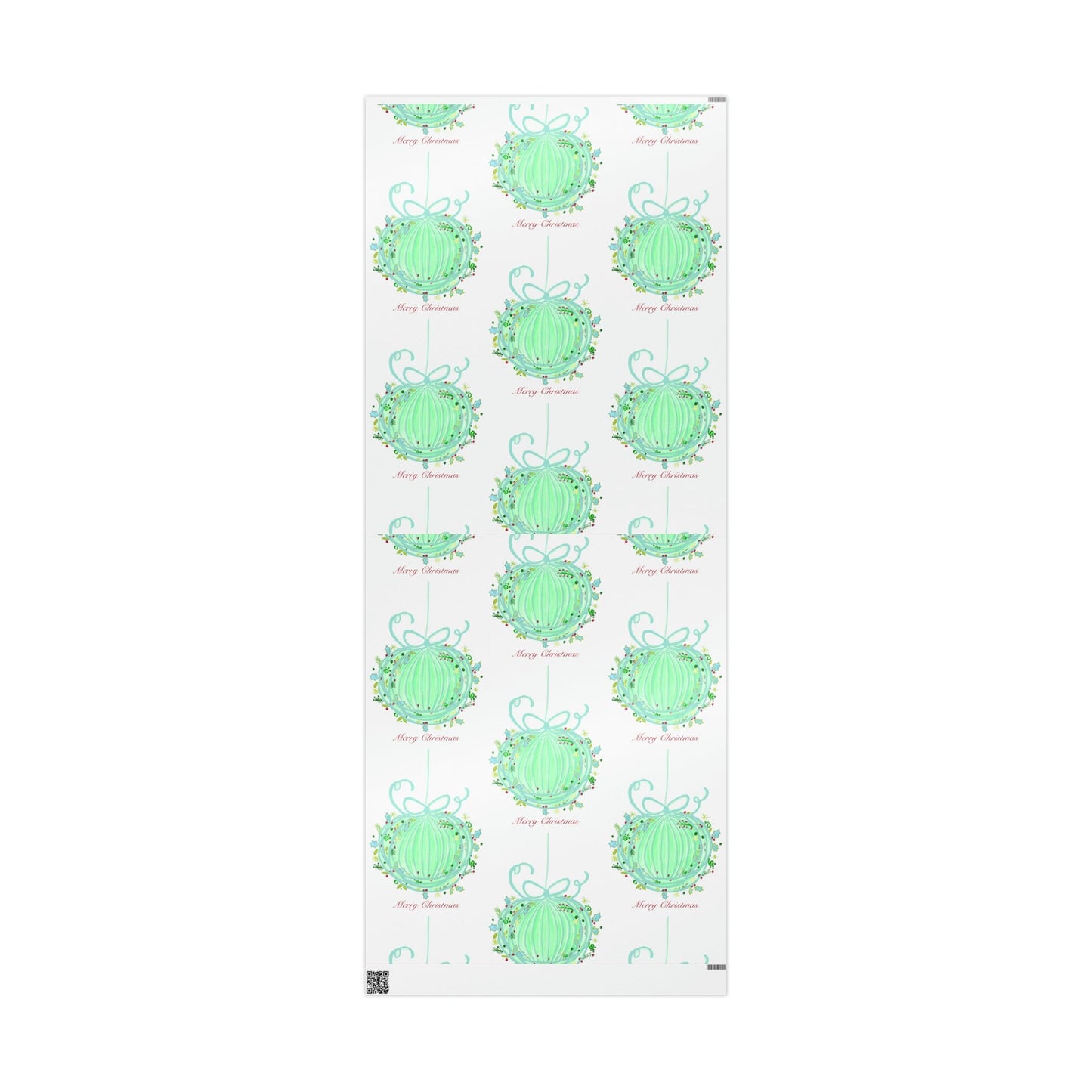 Christmas ball Wrapping Papers - Blue Cava