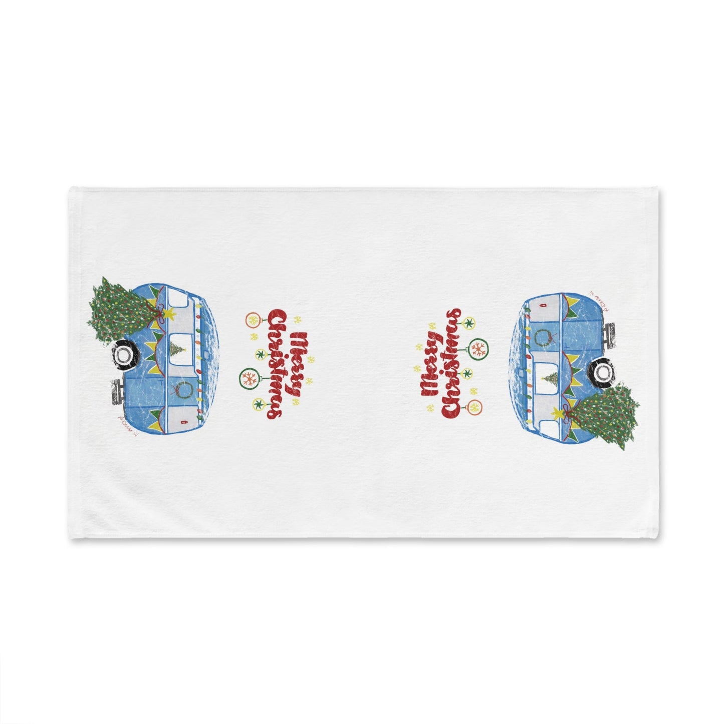Christmas Camper Towel (Poly/Cotton) - Blue Cava
