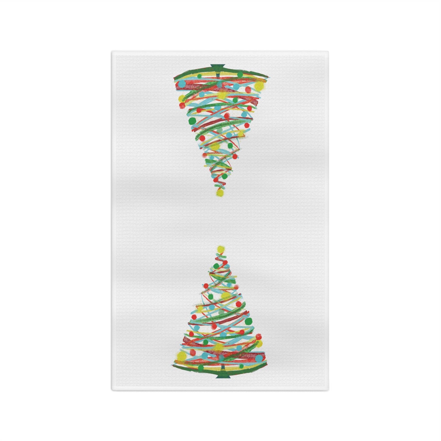 Christmas Tree Microfiber Tea Towel - Blue Cava