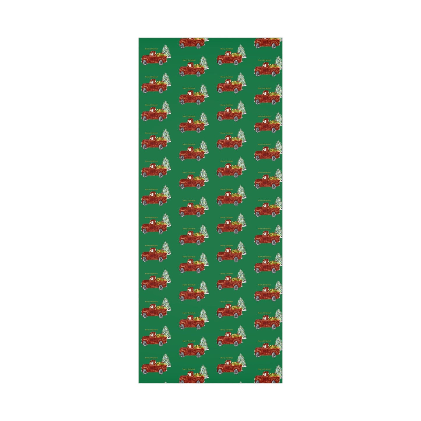 Christmas Truck Gift Wrapping Paper - Blue Cava