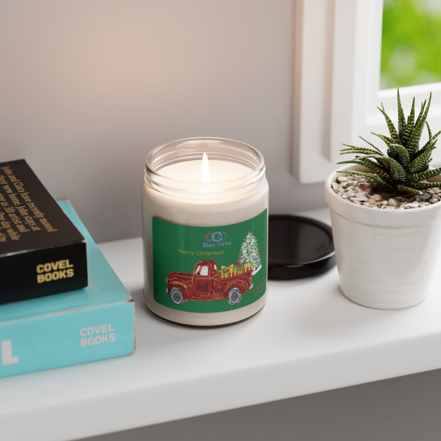 Christmas Truck Scented Soy Candle, 9oz - Blue Cava