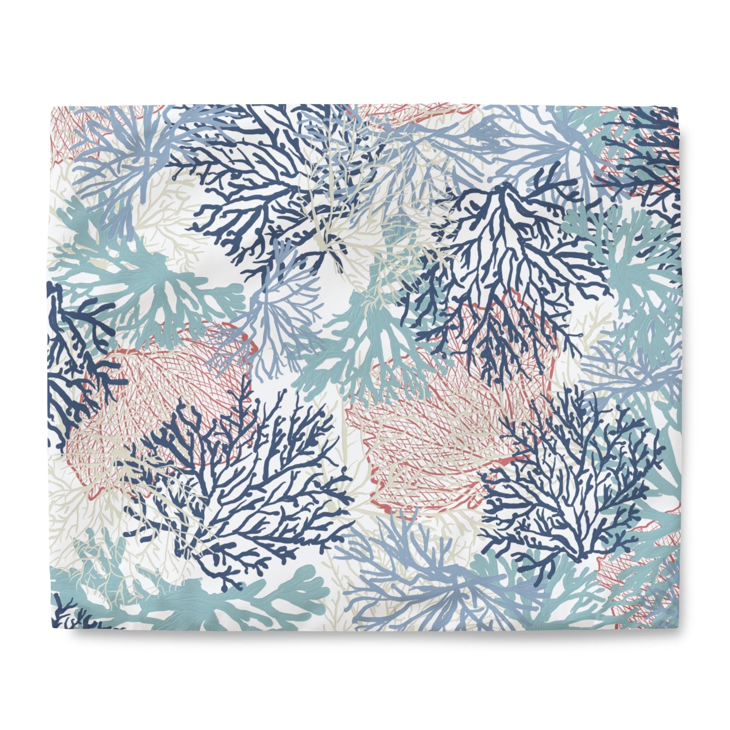 Coral Duvet Cover - Blue Cava