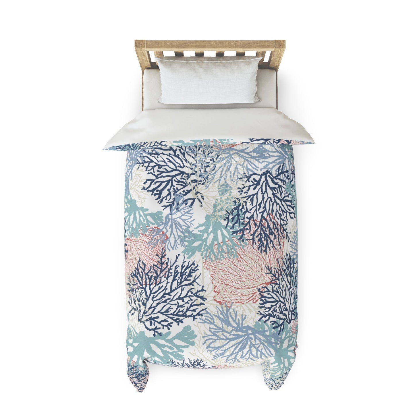 Coral Duvet Cover - Blue Cava