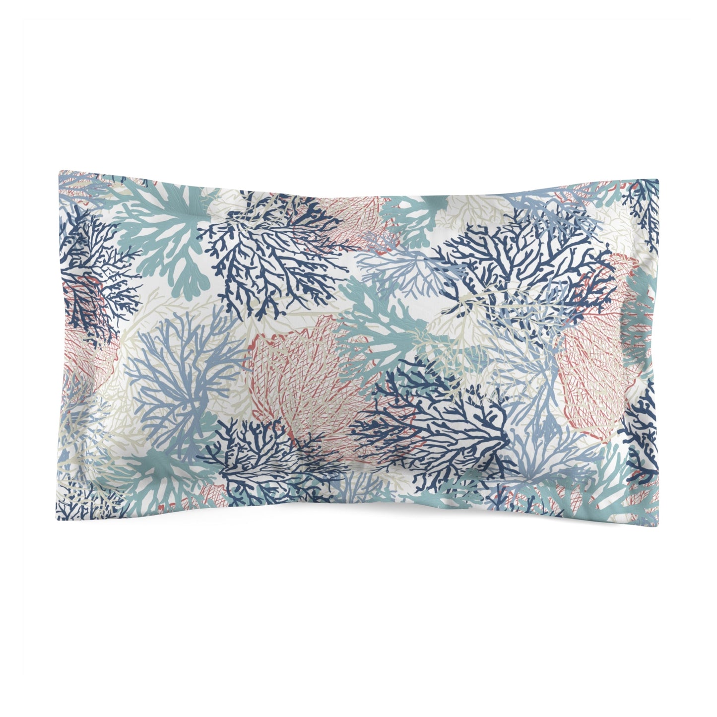 Coral Microfiber Pillow Sham - Blue Cava