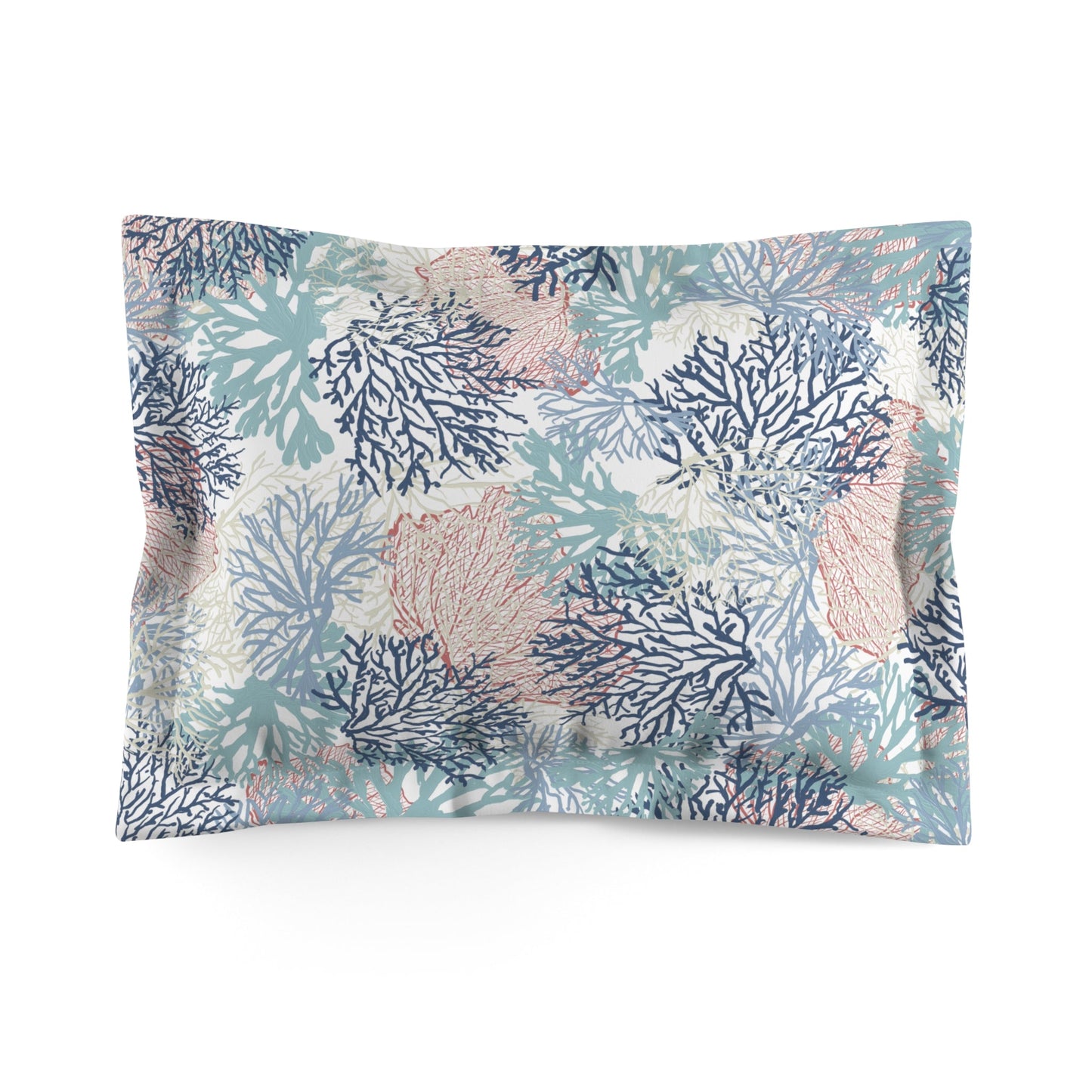 Coral Microfiber Pillow Sham - Blue Cava
